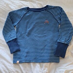 Alba Navy and Light Blue Striped Long Sleeve Tee
